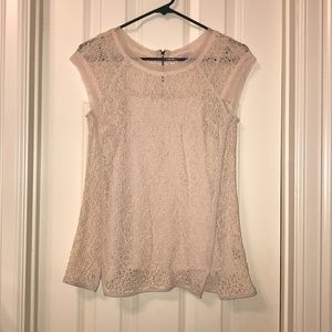 Pixley Light Pink Lace Tank Size S